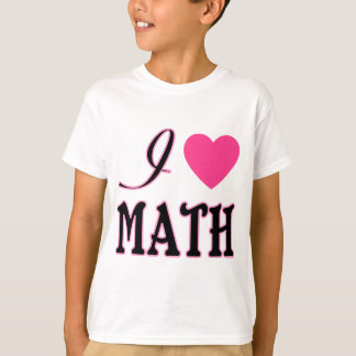 Camiseta Love Math Pink Heart Logo