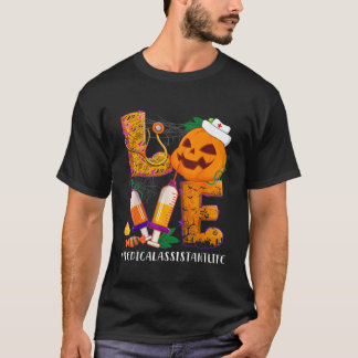 Camiseta Love Medical Assistant Enfermeira Vida Halloween C