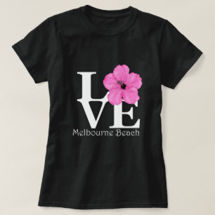 Camiseta LOVE Melbourne Beach Pink Hibiscus