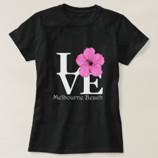 Camiseta LOVE Melbourne Beach Pink Hibiscus