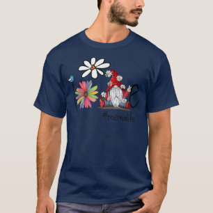 Camiseta Love Mema Life Gnome Flower Art Bird Avó