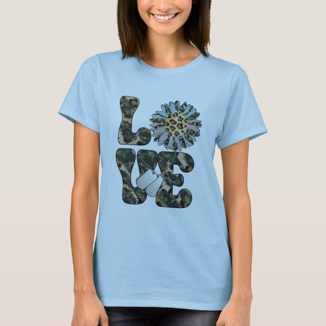 Camiseta Love Militar Sunflower T-Shirt (Frente)