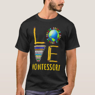 Camiseta Love Montessori Professor Montessori Ensino de Vol