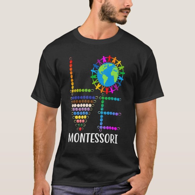 Camiseta Love Montessori Professor Montessori Ensino de Vol (Frente)