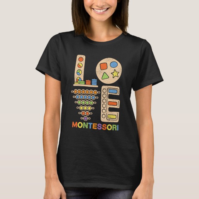 Camiseta Love Montessori Teacher Montessori Education Back  (Frente)