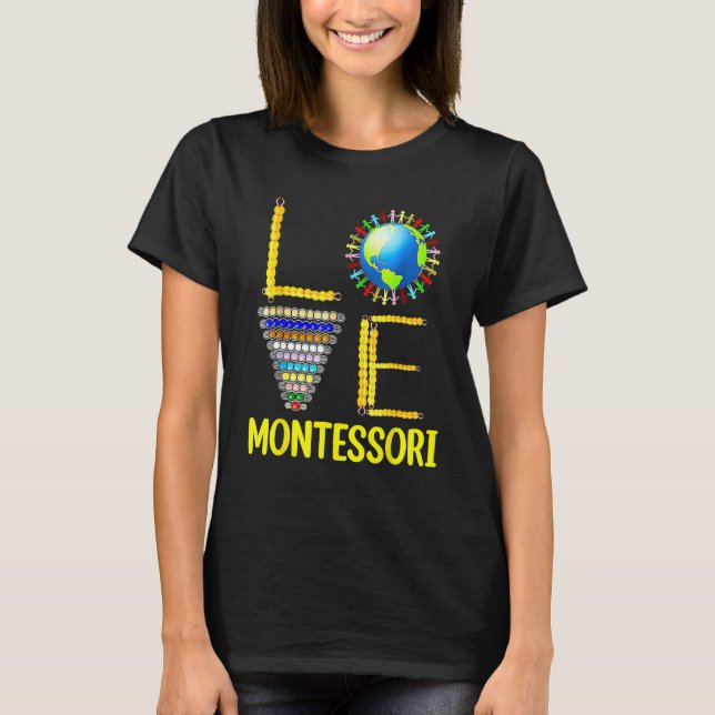 Camiseta Love Montessori Teacher Montessori Education Back  (Frente)