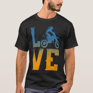 Camiseta Love Motocross Dirt Race Vintage Extreme Rider