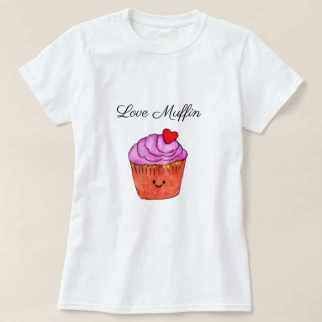 Camiseta Love Muffin Pink (Frente do Design)