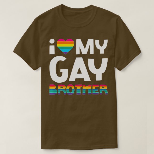 Camiseta Love My Gay Brother  LGB Pride Gift Gay Lesbian Ma (Frente do Design)