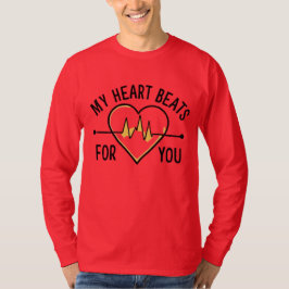 Camiseta Love, my heart beats for you