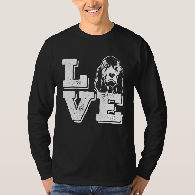 Camiseta Love my Hound I Love BloodHounds Mom and Dad (Frente)
