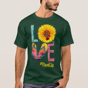 Camiseta Love Nani Life Chinelos Hippie Sunflower Summer