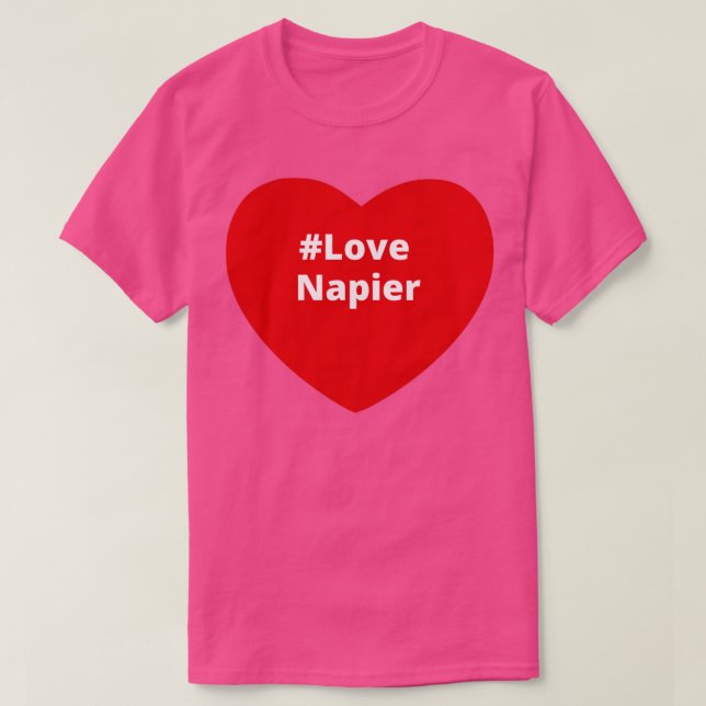 Camiseta Love Napier Hashtag Heart (Frente do Design)