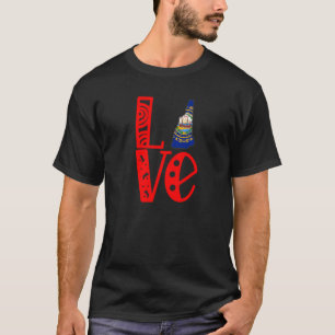 Camiseta Love New Hampshire Em Block Letters
