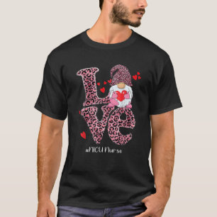 Camiseta Love NICU Nurse Gnomo Nurse Dia de os namorados