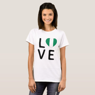 Camiseta Love - Nigéria Flag