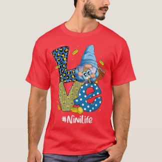 Camiseta Love Nini Life Leopard Gnome Happy Chanukah Gnomah