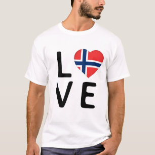 Camiseta Love - Norway Flag