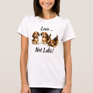 Camiseta Love Not Labs Amantes de Beagle