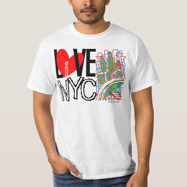 Camiseta Love NYC Live In NYC T Shirt (Frente)