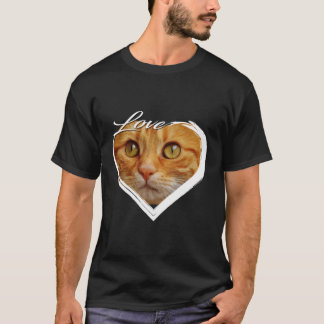 Camiseta Love Orange Tabby Kitty Cat Lover