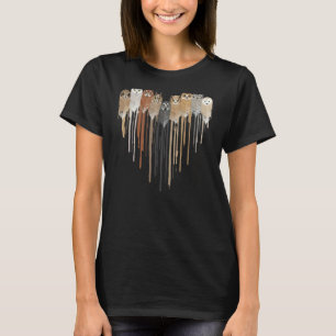 Camiseta Love Owl Feather Heart Indian Native American Chie