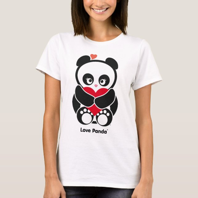 Camiseta Love Panda® MicroFiber Ladies Roupa (Frente)