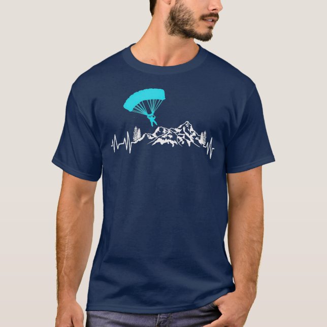Camiseta Love Paragliding Tee Heartbeat Paraglider Gift (Frente)