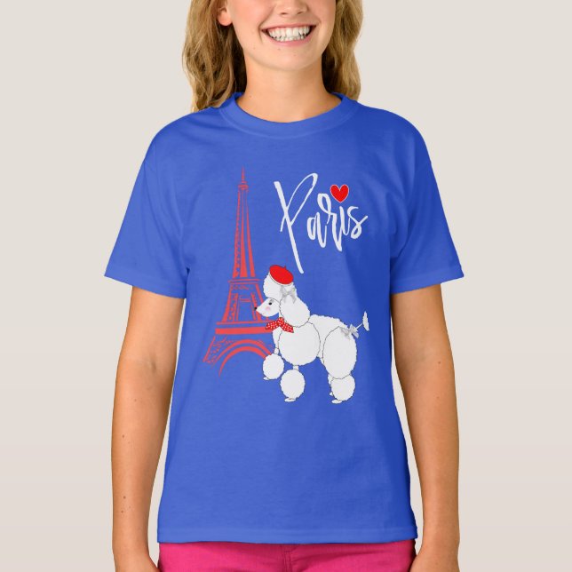 Camiseta Love Paris French Poodle Super Cute (Frente)