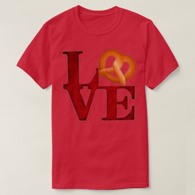 Camiseta Love Park Philly Pretzel Vintage (Frente do Design)