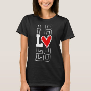 Camiseta Love Part 1 Combinação de roupas de Casal Homens V