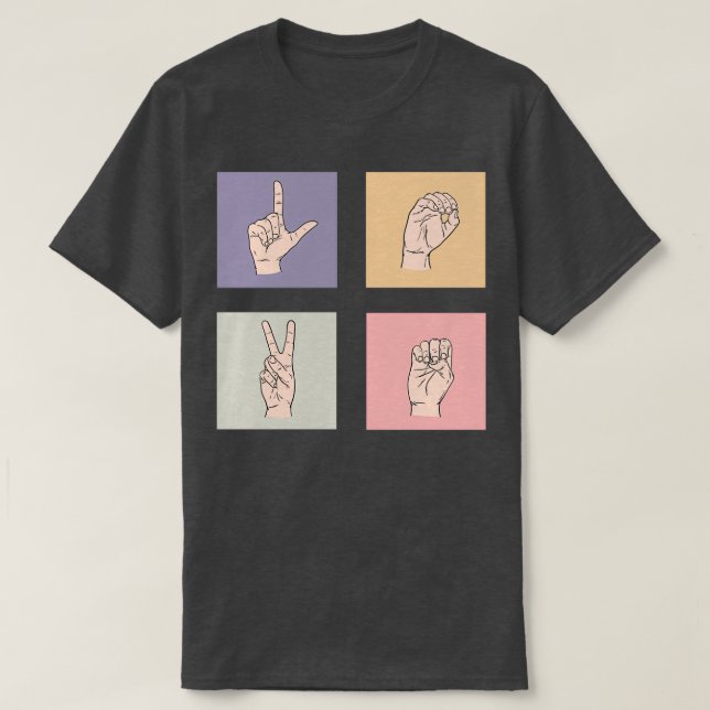 Camiseta LOVE Pastel (Frente do Design)