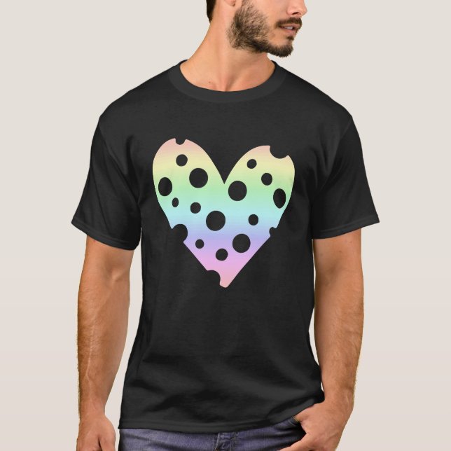 Camiseta Love Pastel Rainbow Love Heart (Frente)