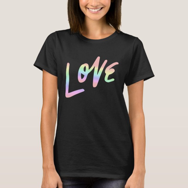 Camiseta Love Pastel Rainbow Love Legal (Frente)