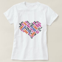 LOVE PEACE HOPE Chic Na moda Word Cloud