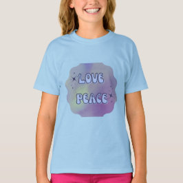 Camiseta Love Peace Pastel Aesthetic Kids T-Shirt