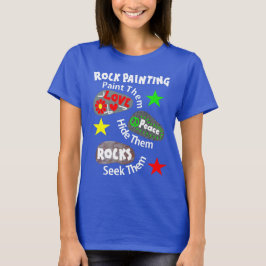 Camiseta Love Peace Rocks Kindness Rock Painting Graphic