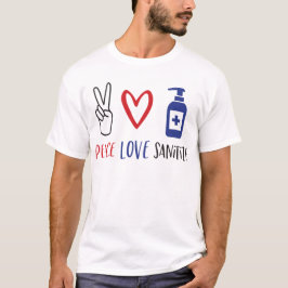 Camiseta Love Peace Sanitize