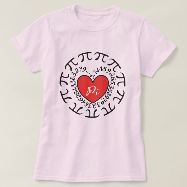 Camiseta Love Pi 3.14 - Pi Day (Frente do Design)
