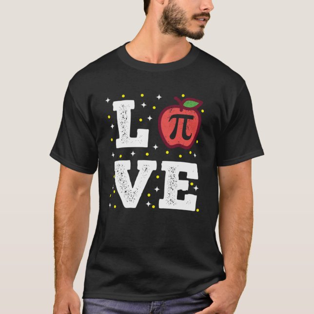 Camiseta Love Pi Math Teacher Stuacher International Happy (Frente)