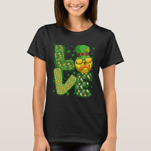 Camiseta Love Pickleball Leprechaun Shamrock St Patricks Da (Frente)