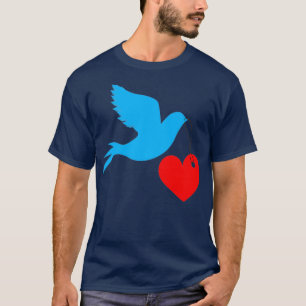Camiseta Love Pigeon Belo design Adoro Pássaros Carregando