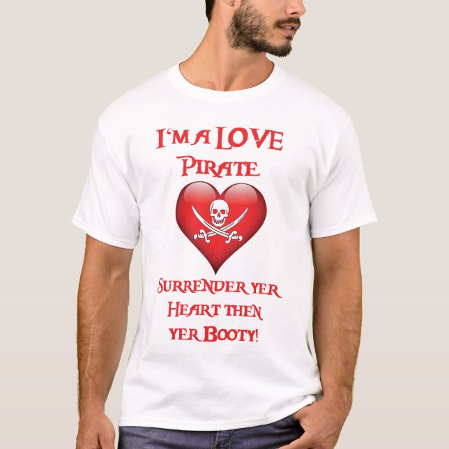 Camiseta Love Pirate - Renda Seu Coração (Frente)