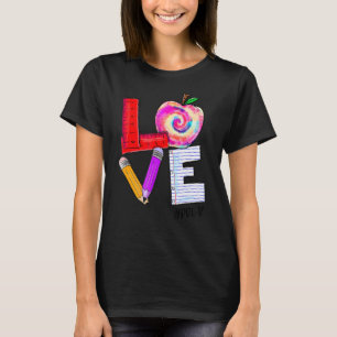 Camiseta Love Pre K Apple De Volta Ao Professor De Escola