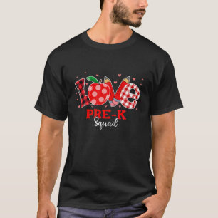 Camiseta Love Pre-K Squad Cute Preschool Teacher Valentines