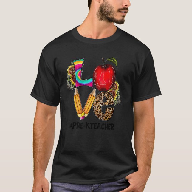 Camiseta Love Pre K Teacher (Frente)