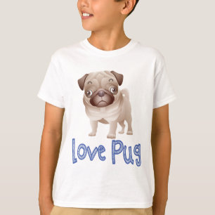 Camiseta Love Pug Puppy Dog Graphic T Shirt
