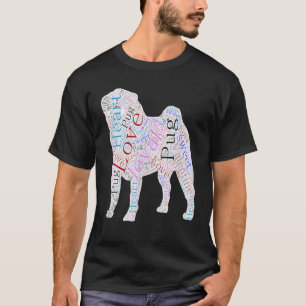 Camiseta Love Pug Puppy Dog Lover Dizendo