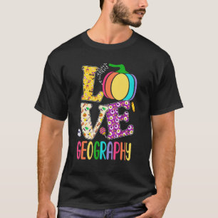 Camiseta Love Pumpkin Geografia Professor Figurino do Dia d