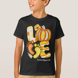 Camiseta Love Pumpkin Pegprint Mãe Byby Fall Autumn